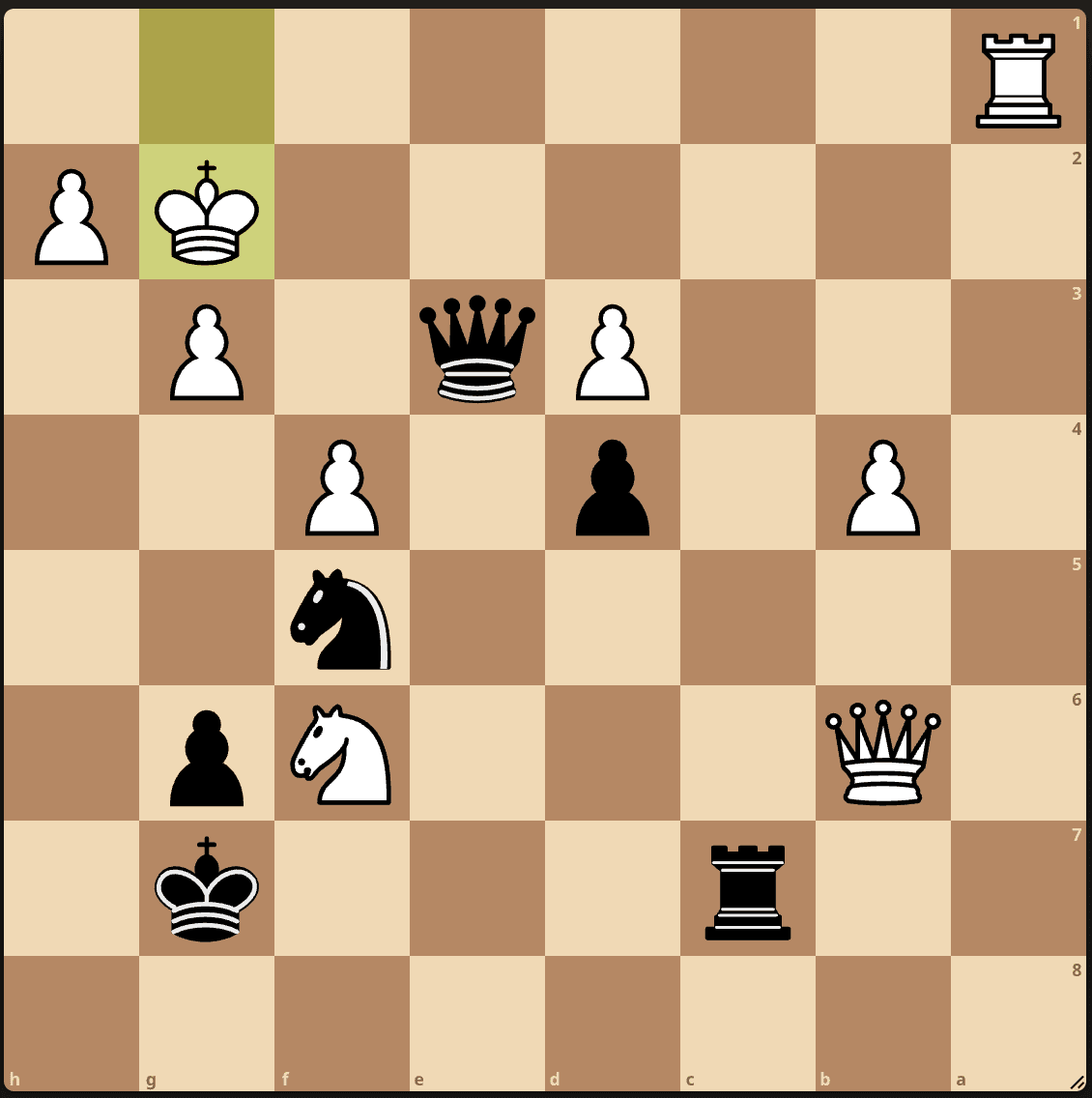 Задача на мат в 4 хода с рейтингом 2256 из Lichess